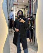 ABRIGO VALERIA - NEGRO JASPEADO