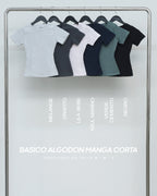 TOP BASICO ALGODON MANGA CORTA