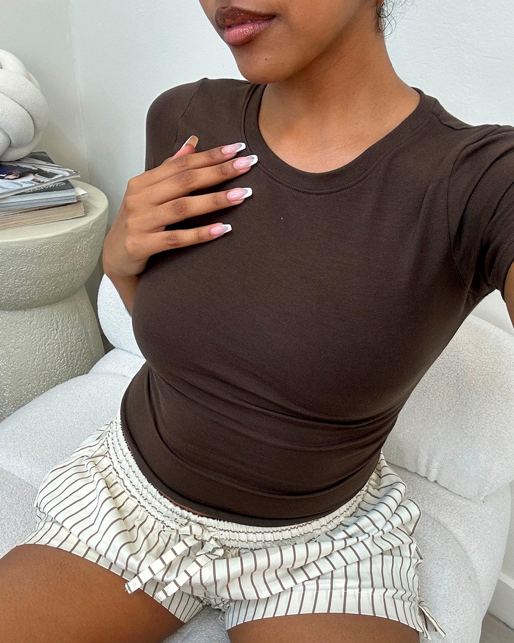 TOP BASICO ALGODON MANGA CORTA