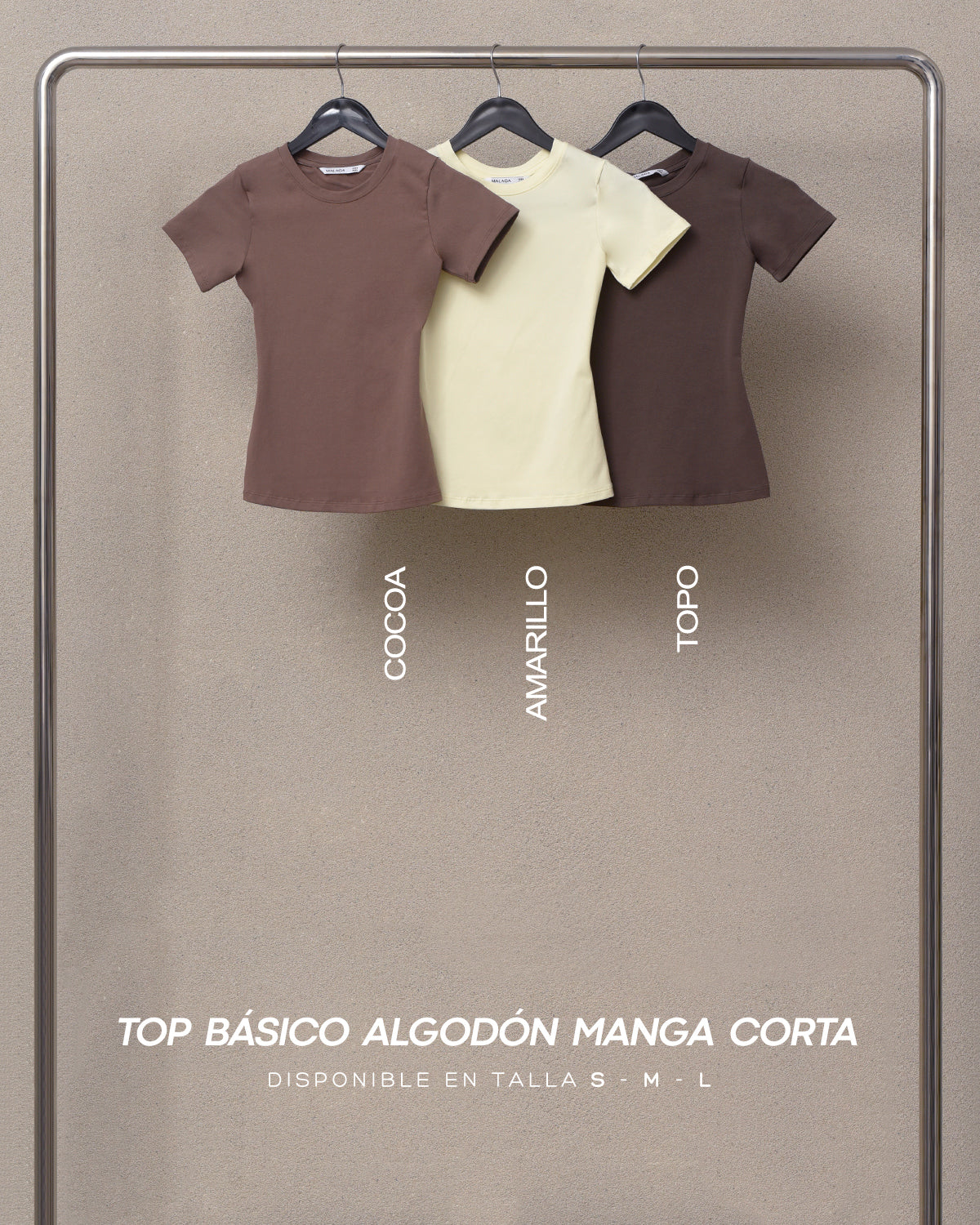TOP BASICO ALGODON MANGA CORTA