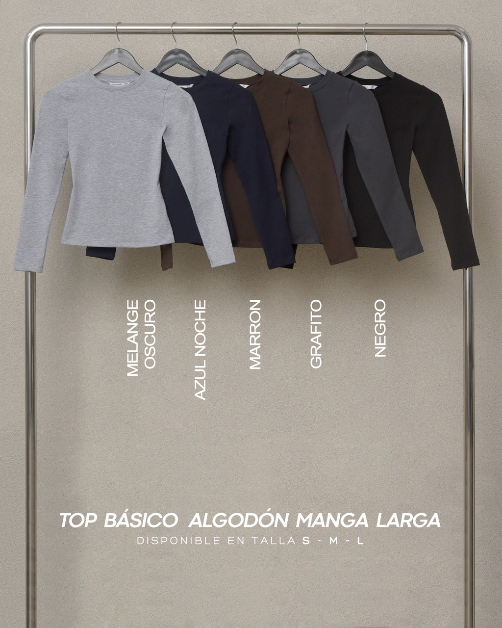 TOP BASICO ALGODON MANGA LARGA
