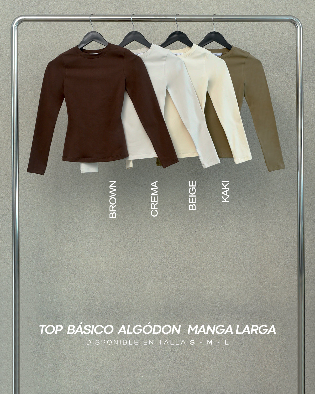 TOP BASICO ALGODON MANGA LARGA