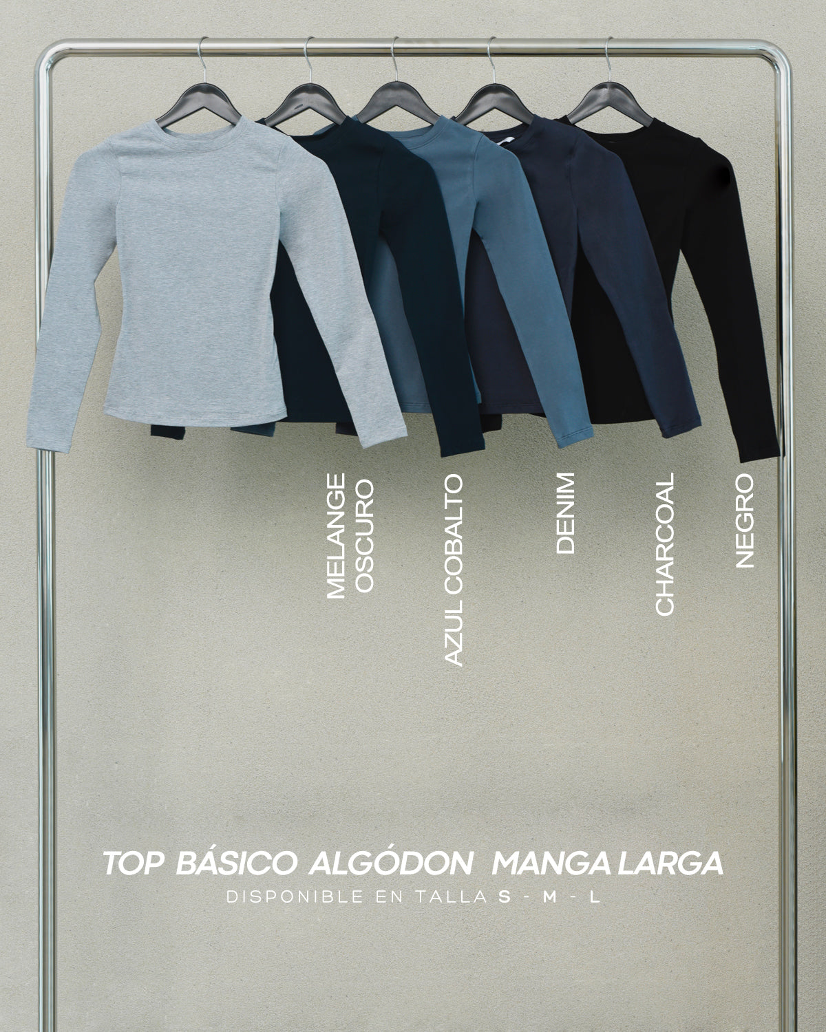 TOP BASICO ALGODON MANGA LARGA