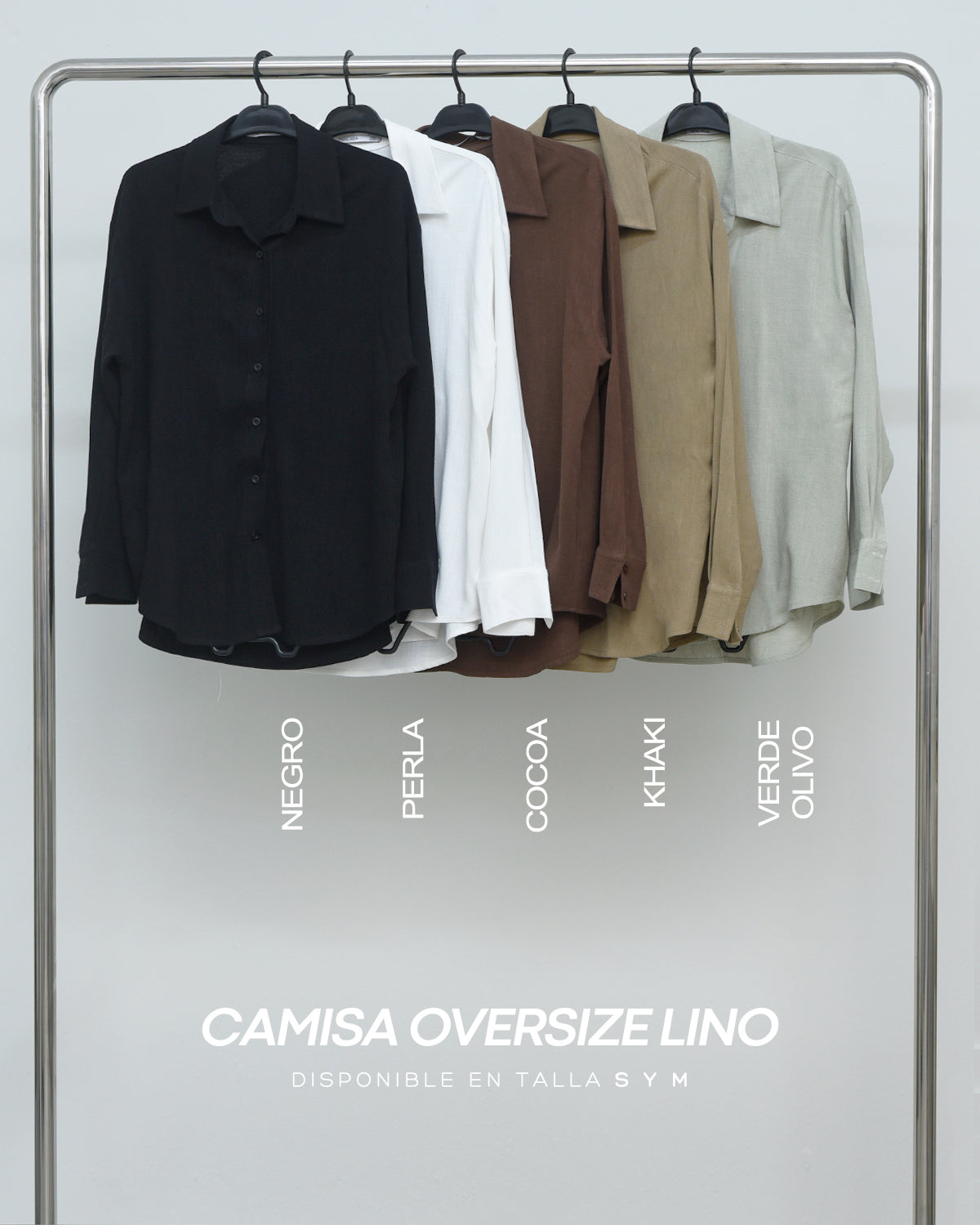 CAMISA OVERSIZE LINO - KHAKI