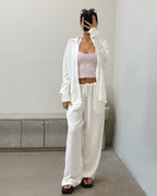 CAMISA OVERSIZE LINO - KHAKI