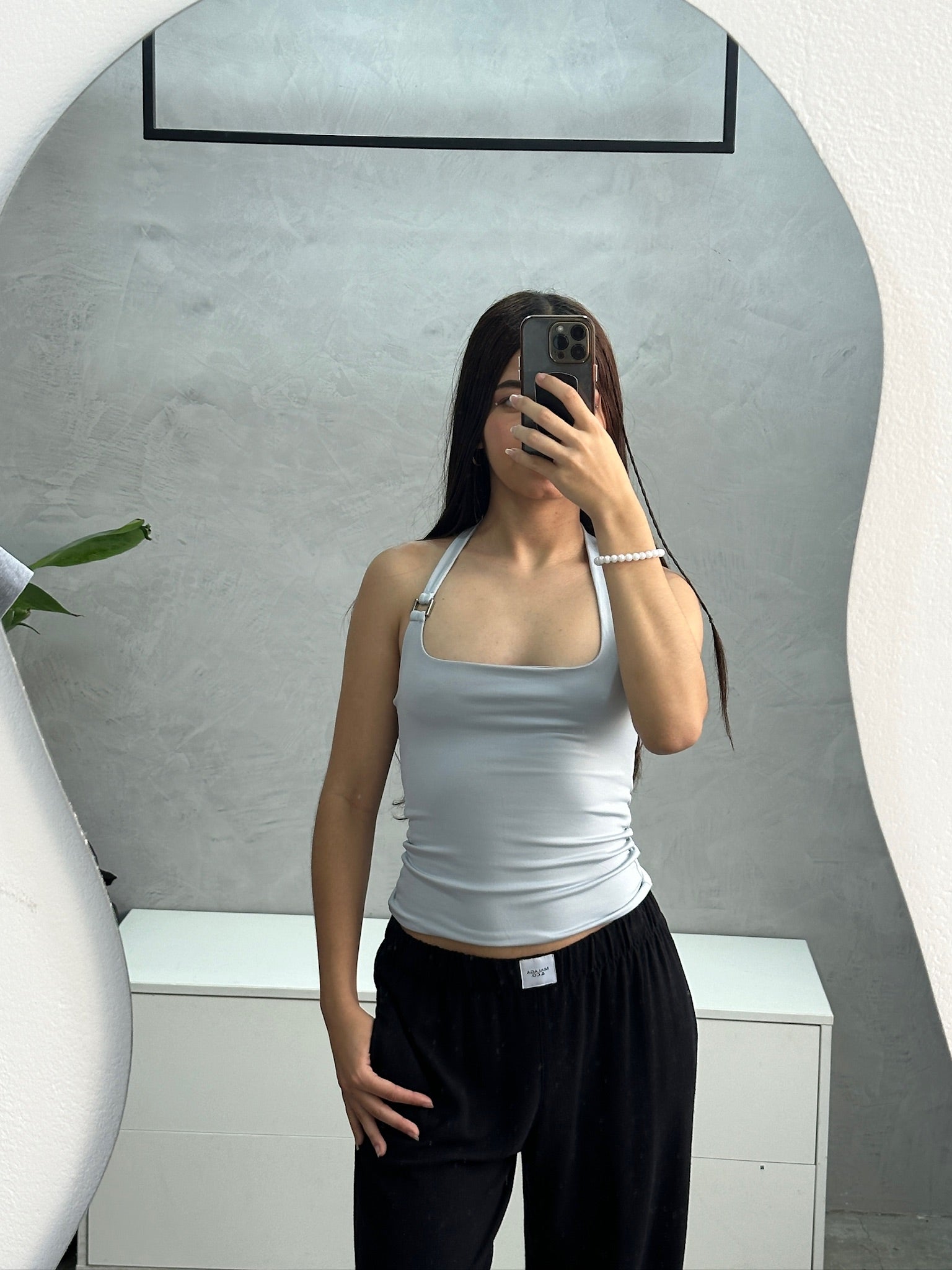 TOP TAMARA - GRIS CLARO