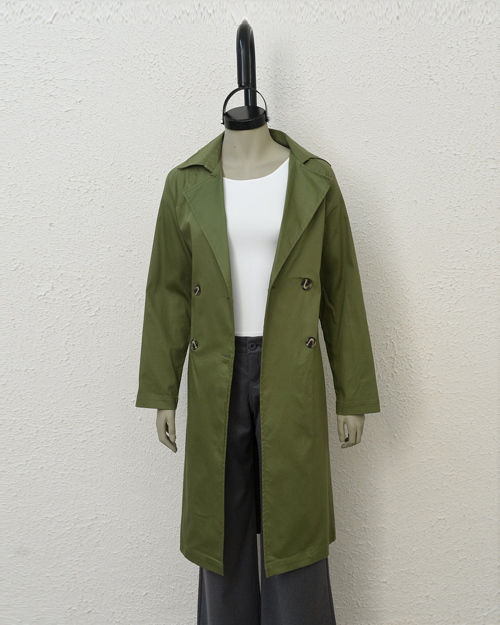 GABARDINA CLASICA - VERDE MILITAR