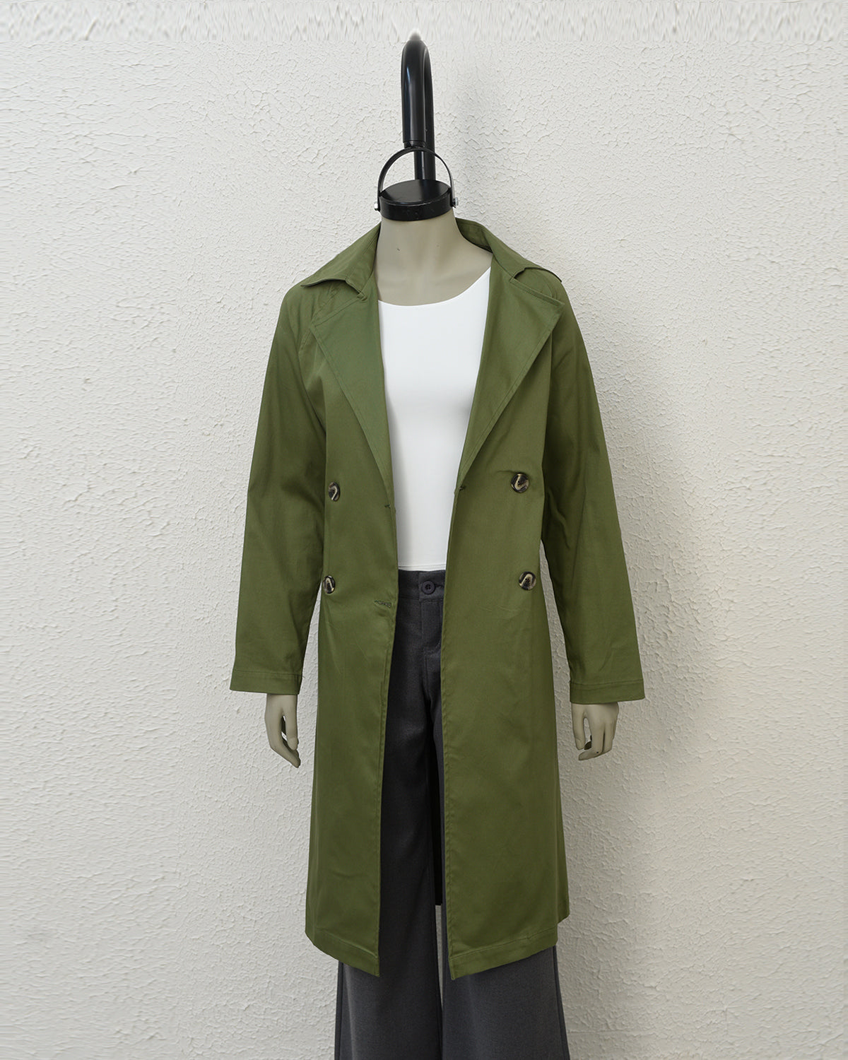 GABARDINA CLASICA - VERDE MILITAR