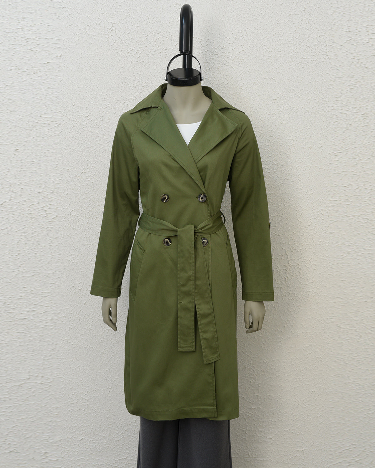 GABARDINA CLASICA - VERDE MILITAR