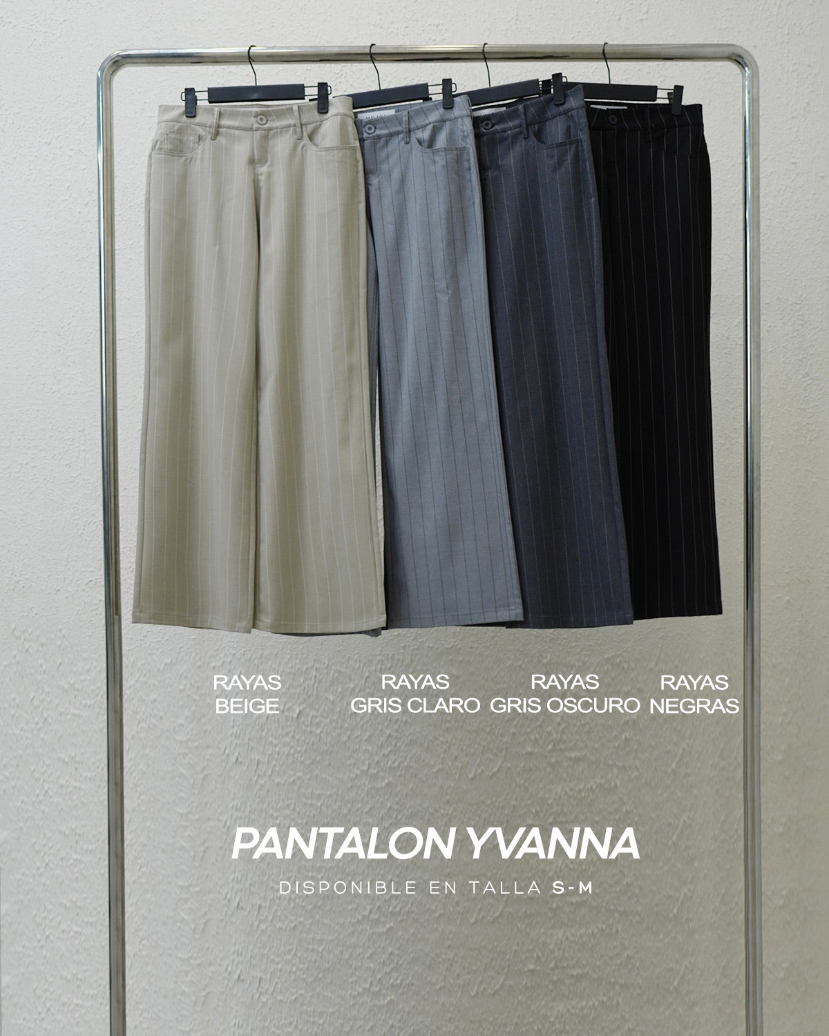 PANTALON YVANNA - RAYAS GRIS OSCURO
