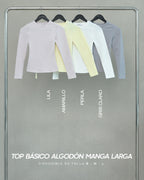 TOP BASICO ALGODON MANGA LARGA