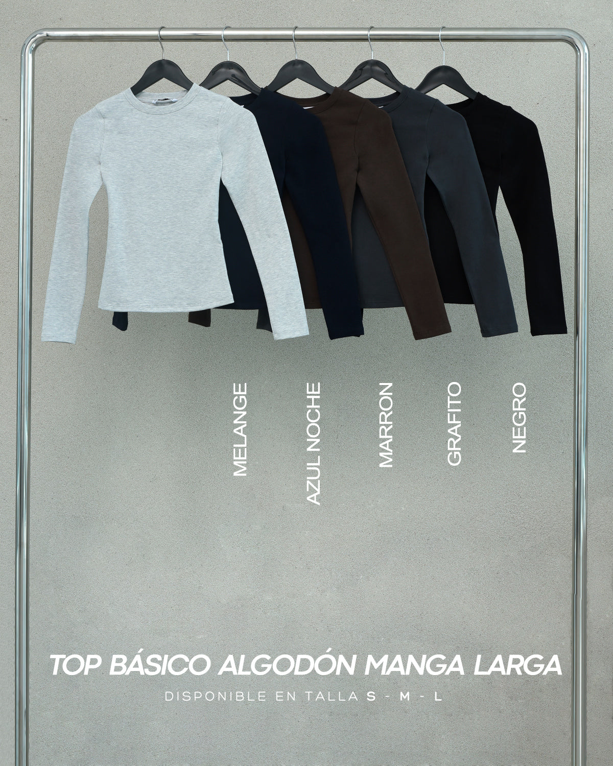 TOP BASICO ALGODON MANGA LARGA