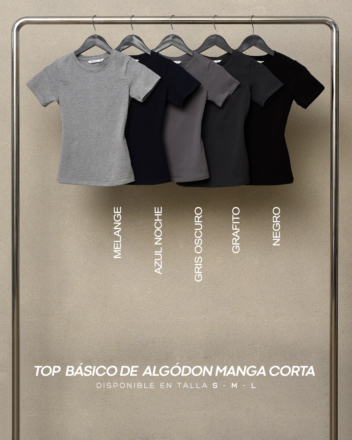 TOP BASICO ALGODON MANGA CORTA