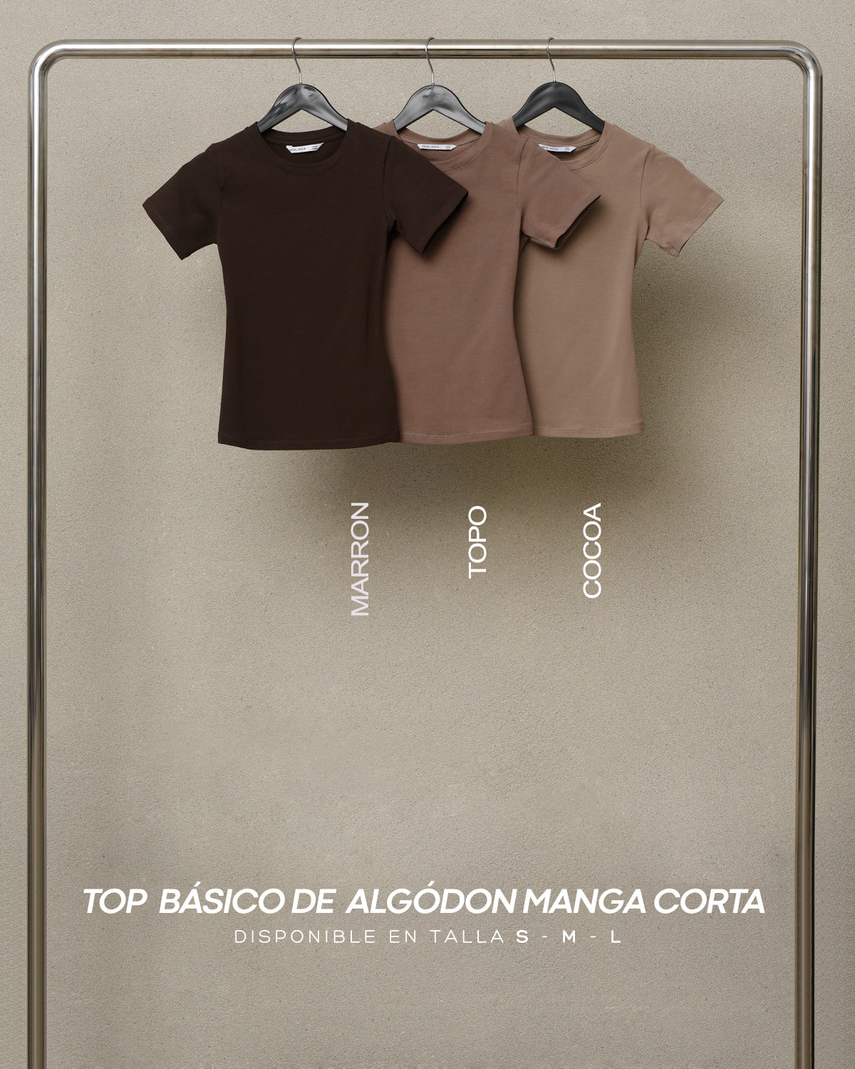 TOP BASICO ALGODON MANGA CORTA