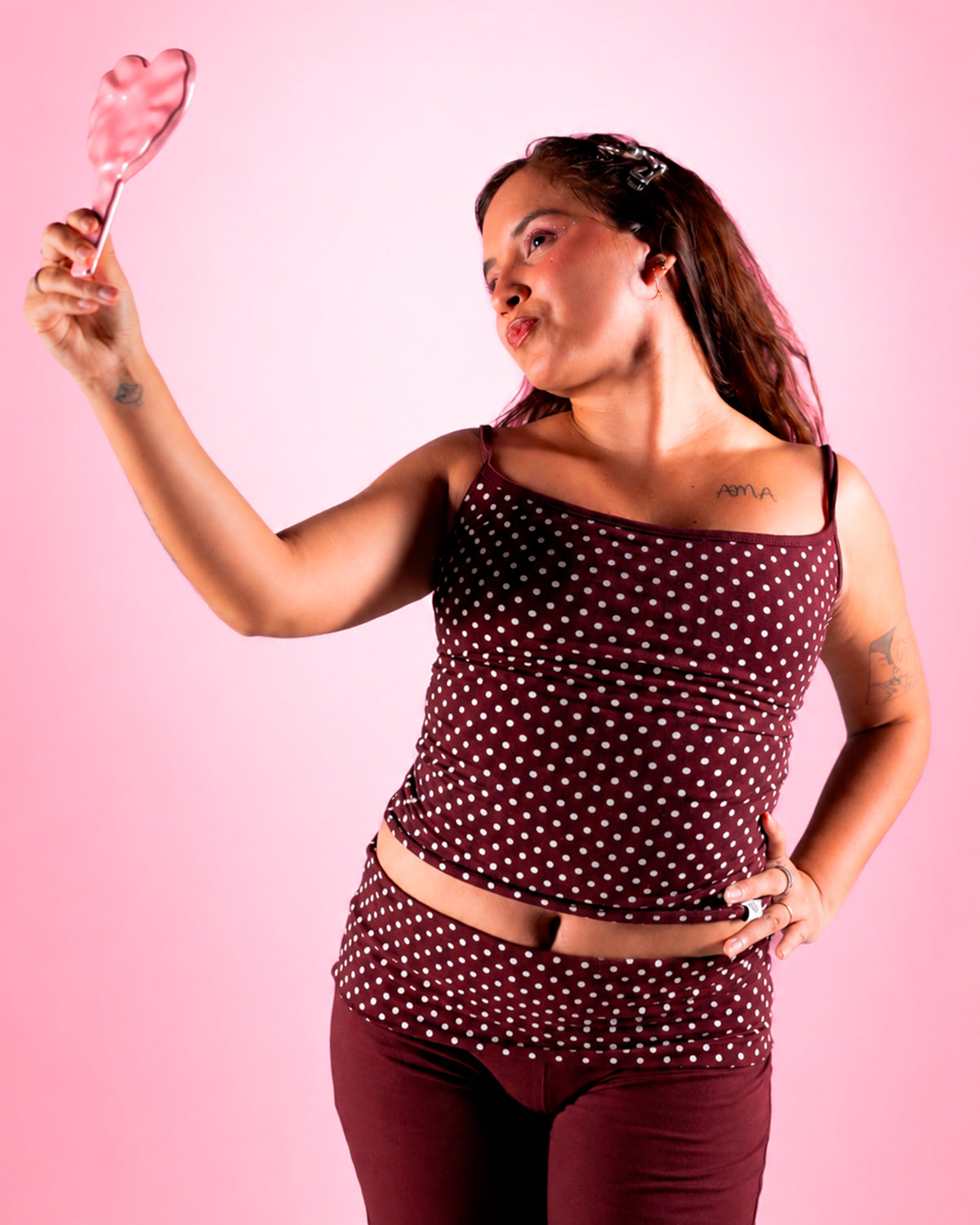 TOP PAMELA POLKA - BORGOÑA C/ PERLA
