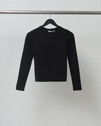 TOP BASICO ALGODON MANGA LARGA - NEGRO