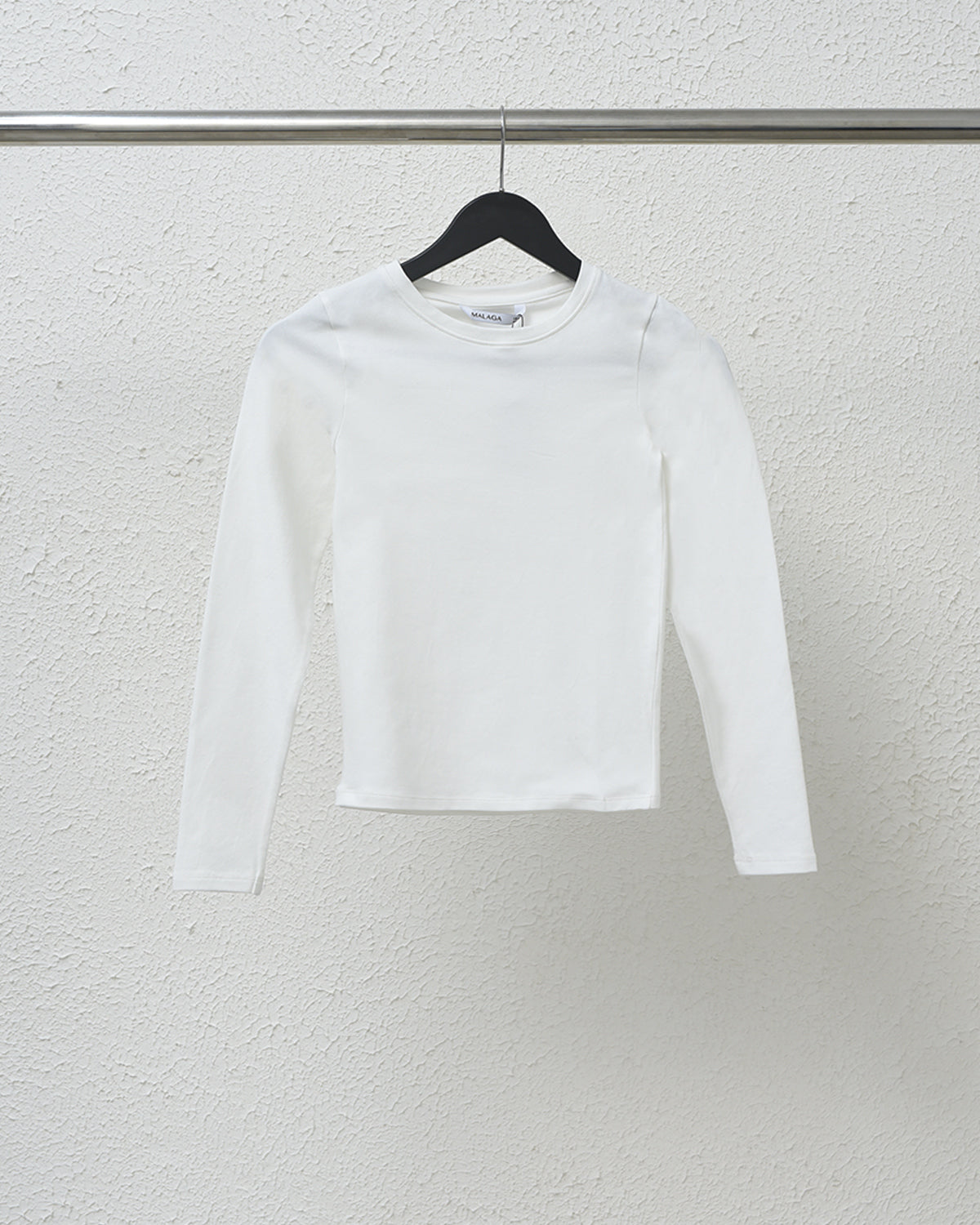 TOP BASICO ALGODON MANGA LARGA - PERLA