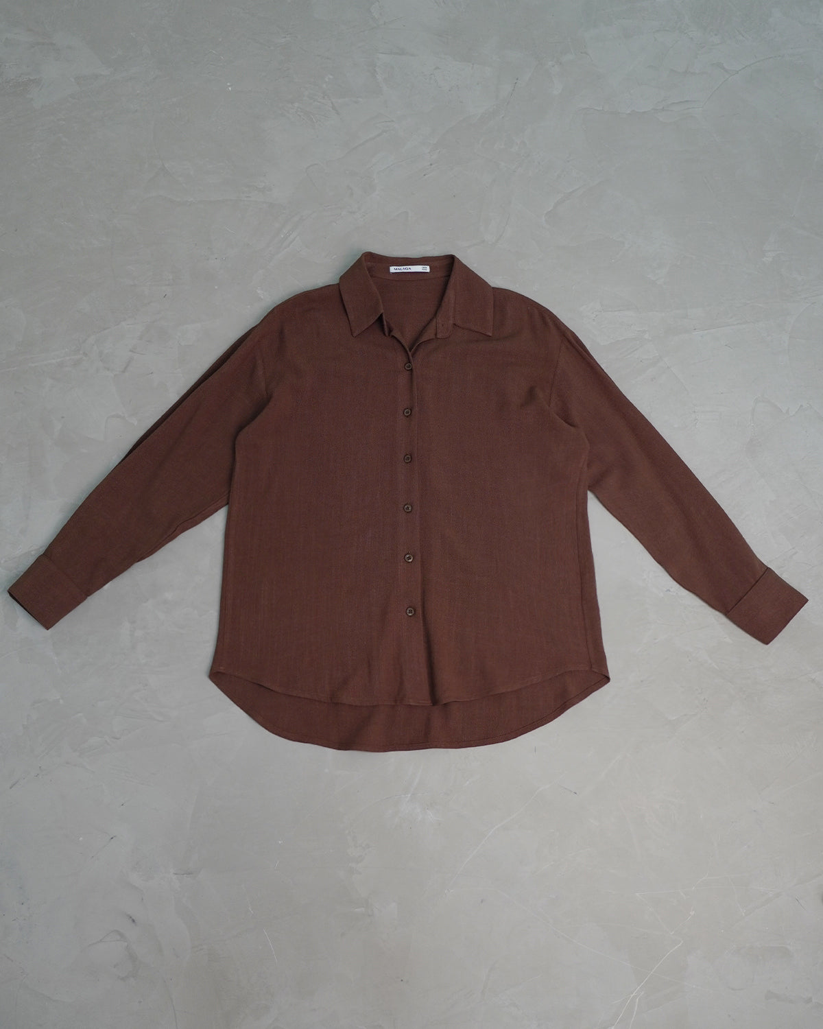 CAMISA OVERSIZE LINO - MARRON
