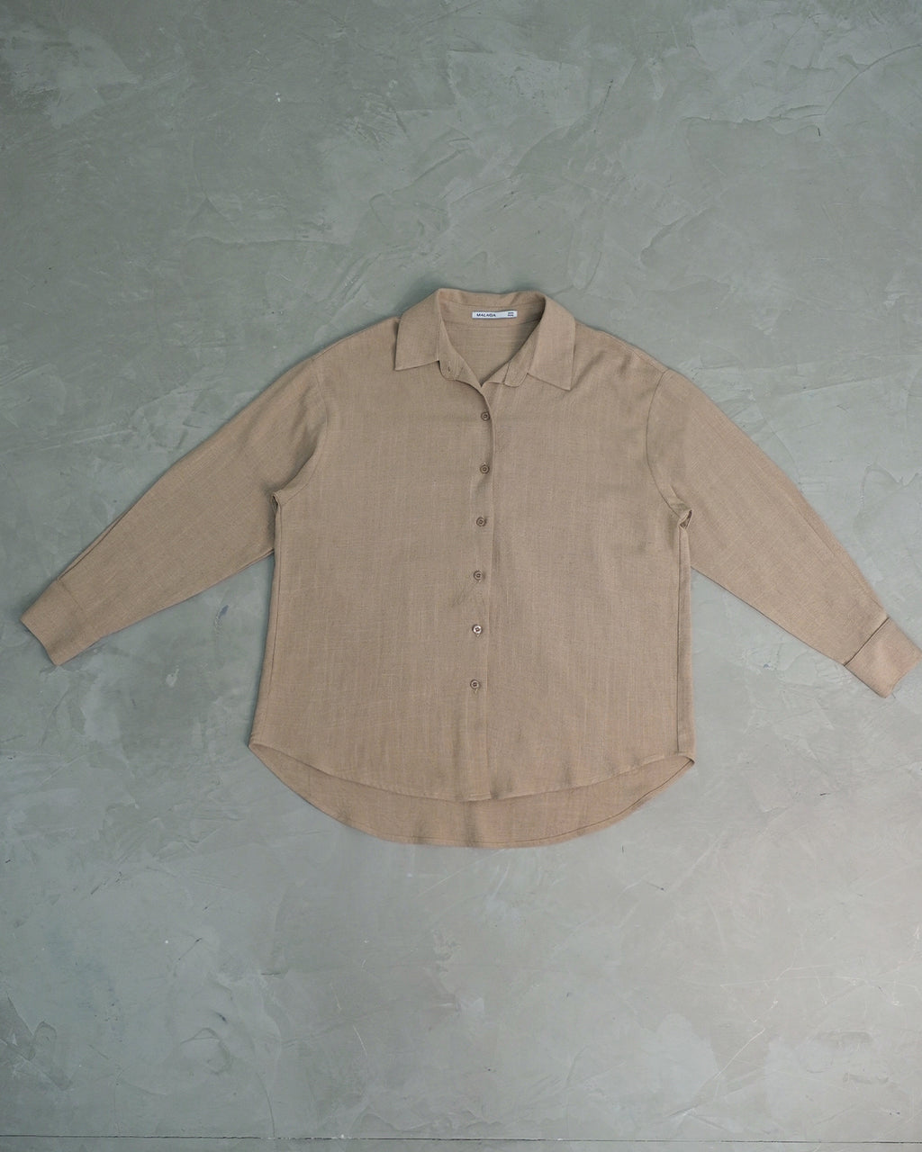 CAMISA OVERSIZE LINO - CAMEL