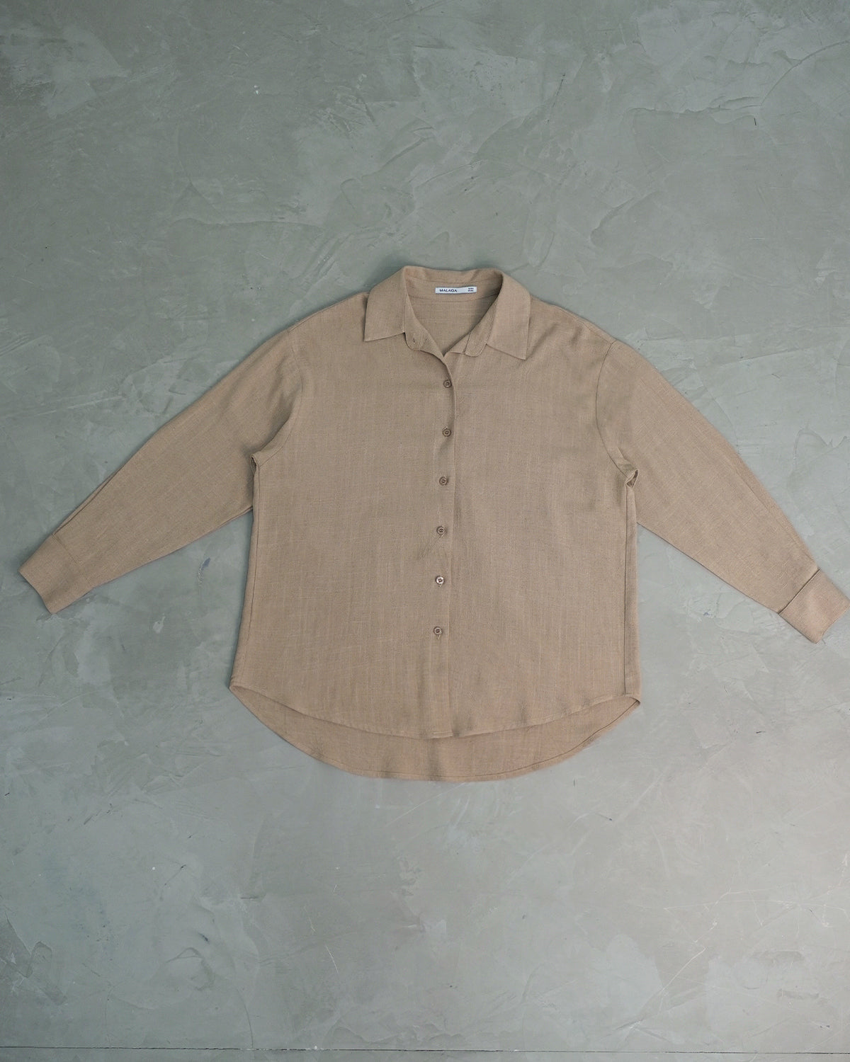 CAMISA OVERSIZE LINO - CAMEL