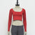 CROP TOP MANGA LARGA - ROJO