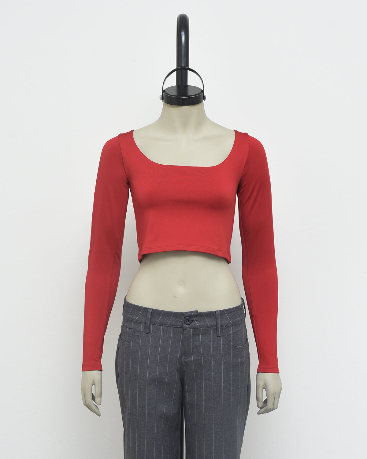 CROP TOP MANGA LARGA - ROJO