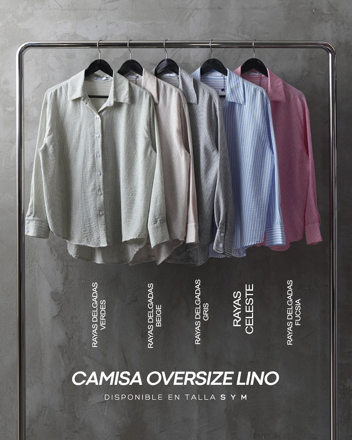 CAMISA OVERSIZE LINO - RAYAS BEIGE