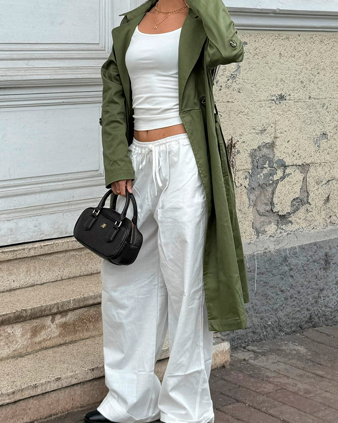 GABARDINA CLASICA - VERDE MILITAR