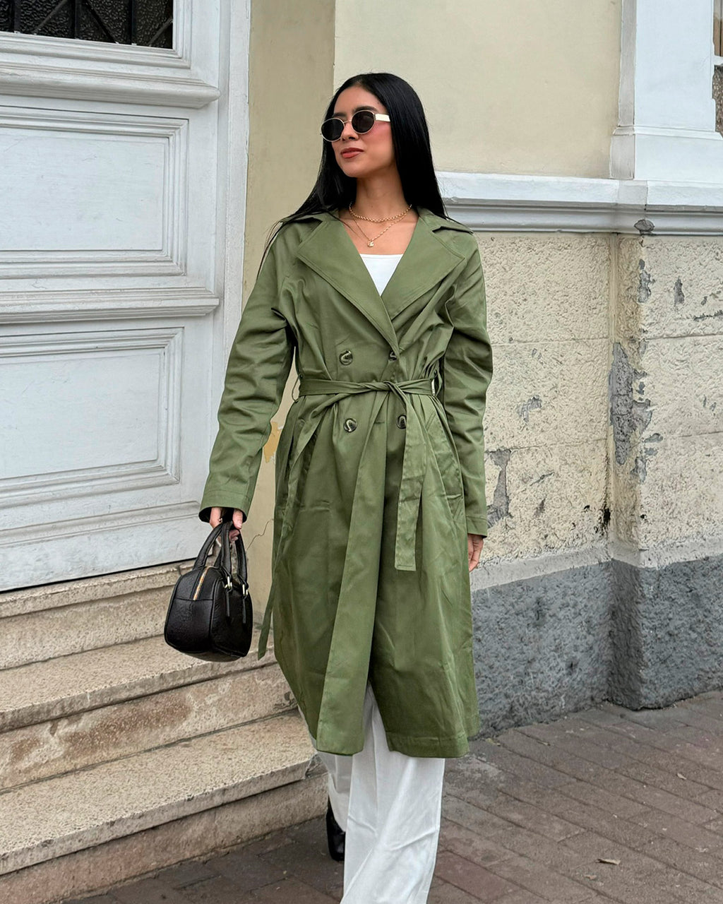 GABARDINA CLASICA - VERDE MILITAR