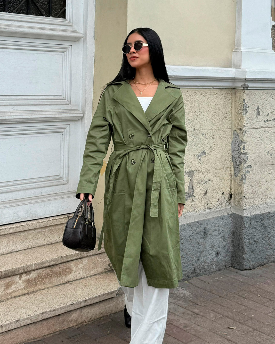 GABARDINA CLASICA - VERDE MILITAR