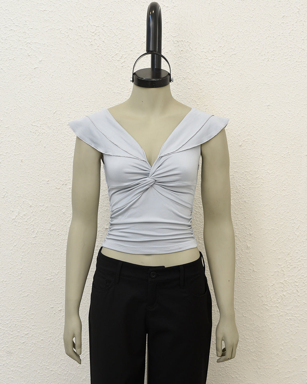 TOP MARIPOSA - GRIS CLARO