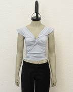 TOP MARIPOSA - GRIS CLARO